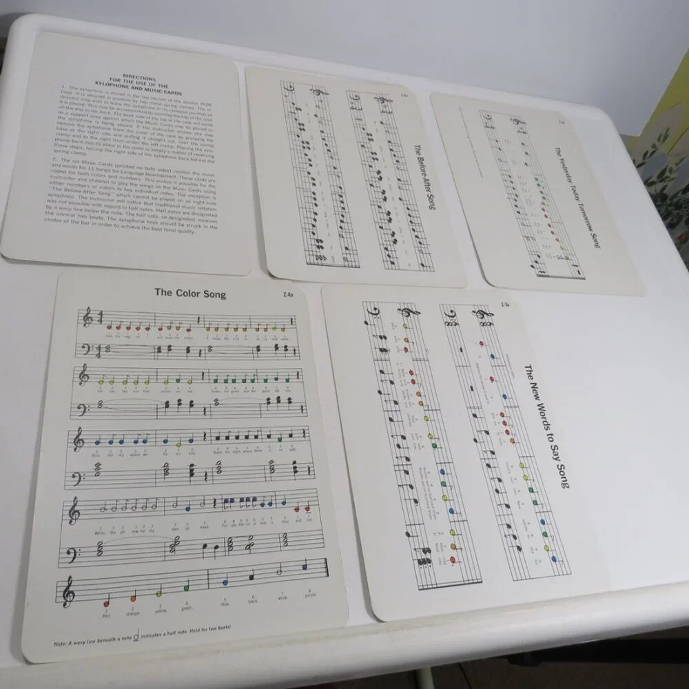 Peabody 60s Xylophone Music (5) Cards DOUBLE SIDED incomplete set